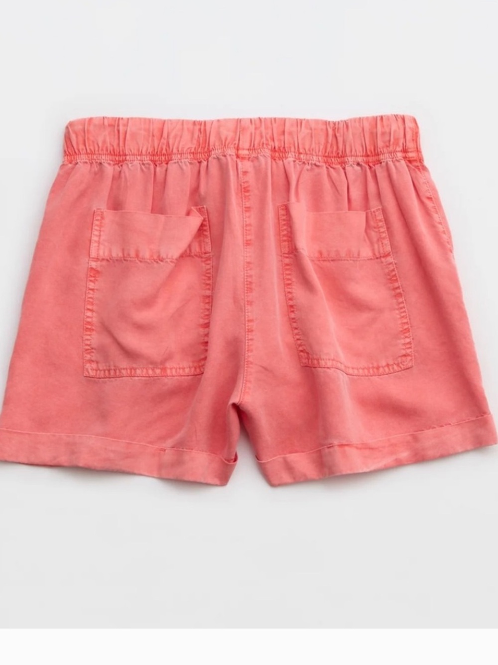 aerie Spicy Coral Drawstring Cotton Shorts, NWT, Large - Picture 4 of 6